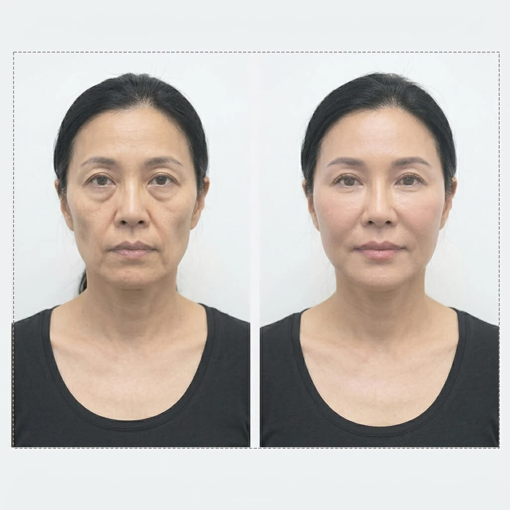 Hollow cheek correction Los Angeles — before and after youthful fullness
