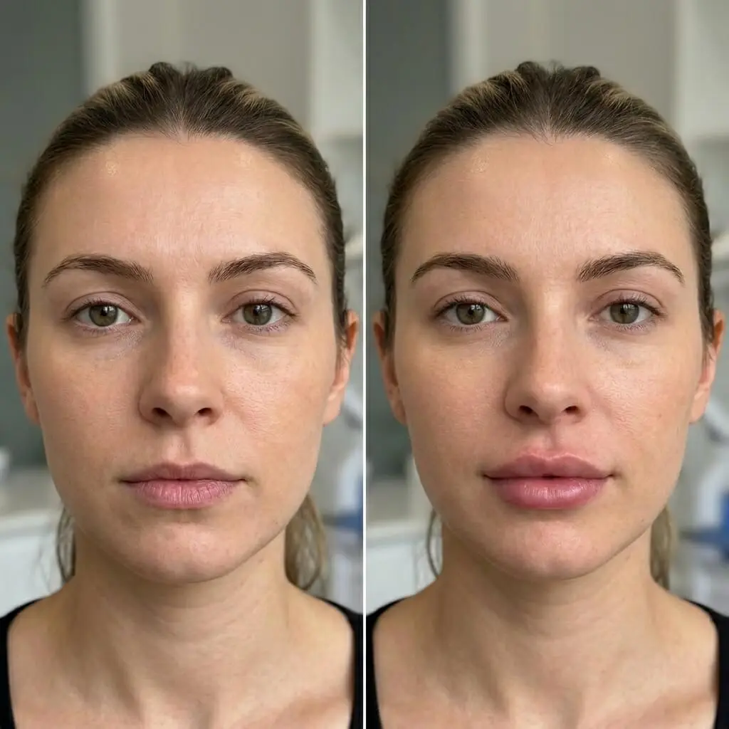 Lip filler results Los Angeles - natural volume 0.5ml, subtle fullness that still looks like you