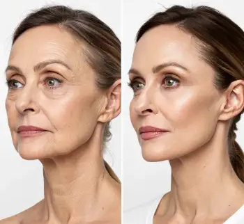 Cheek filler results Los Angeles - lifted midface and sculpted cheekbones, natural look