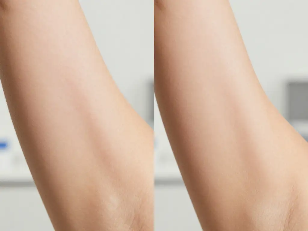 Miami Laser Hair Removal skin before and after Botox treatment - smooth results after 2 weeks