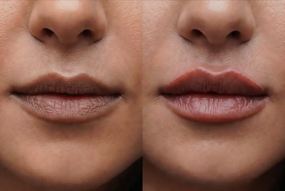 Miami Miami Lip Fillers Forehead lines before and after Botox treatment - smooth natural results after 2 weeks