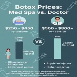 Med spa Botox prices vs doctor