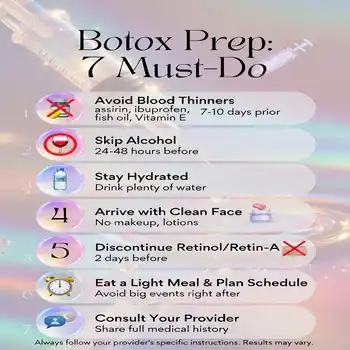 Botox preparation checklist , Botox appointment